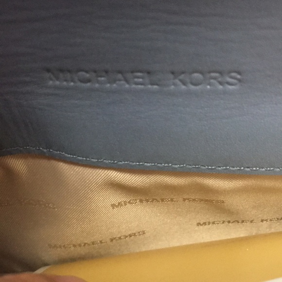 NWT Michael Kors Large Sullivan Leather Wallet Blue - Picture 4 of 8